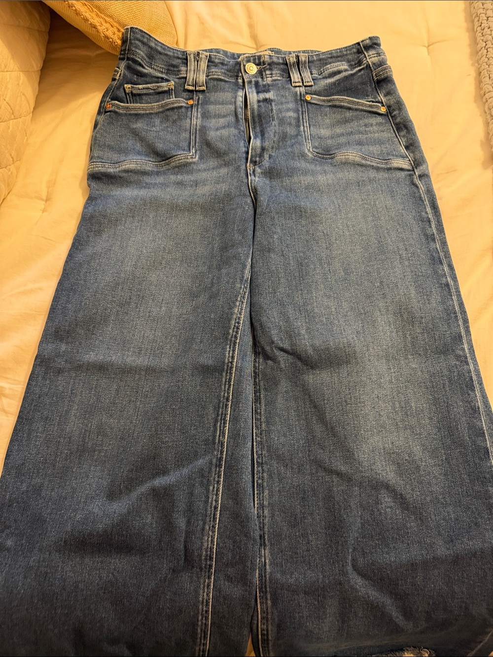 PAIGE Anessa Wide-Leg Jeans in Indigo Wash